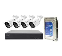 PoE PNI House IPMAX PoE 5 Paquete de videovigilancia, NVR, 4 cámaras IP de 5MP y Correa SafeHouse Disco Duro de 1 TB Incluido