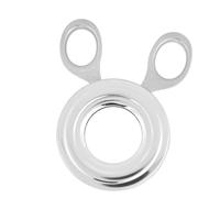 POENVFPO Herramienta Cortadora de Huevos de Acero Inoxidable, Tijera de Cocina Duradera para Pelar Huevos Fácilmente, Diseño de Dientes Múltiples, 1 Cortador de