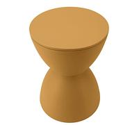 POENVFPO Mesa Auxiliar con Forma de Reloj de, Elegante Taburete de Plástico para Baño, Uso Versátil, 42cm de Altura (Cúrcuma)