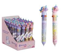 POESSA Set de 24 Bolígrafos de 10 Colores Unicornios