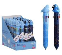POESSA Set de 24 Bolígrafos Tiburón 10 Colores