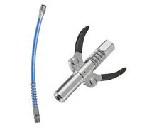 POFET Boquilla para Pistola engrasadora, acoplador G de Doble Mango para Pistola engrasadora con Manguera de 30 cm para Todo Tipo de Pistola engrasadora