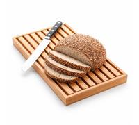 Point-Virgule tabla de pan, tabla de cortar con bandeja de recuperación, tabla de cortar pan, 42.5x25x3.5cm