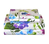 Pointehaven Bedding - Juego de sábanas y Fundas de Almohada Estampadas, 4 Piezas, tamaño California King, 100% algodón percal, Juego de sábanas de algodón Suave para colchón de 19 Pulgadas de