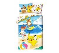 Pokémon Beach Funda Nórdica Cama 90 140x200 + Funda Almohada 65x65 Algodón