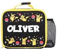 Pokemon Bolsa de almuerzo Pikachu personalizada de Pokémon, bolsa de almuerzo escolar para niños y niñas, bolsa de almuerzo aislada Pikachu para niños, lonchera de Pokémon