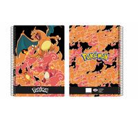 CyP Brands Cuaderno Pokémon Charmander — cuadrícula, 80 hojas, espiral