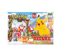 Pokémon Deluxe X-mas Advent Calendario 2025 PKW4117 - Multicolor - Incluye 24 figuras de combate temáticas de Navidad + 4 accesorios - Juego oficial de Pokemon para niños 4+