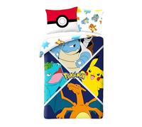 Pokémon Evolución Funda Nórdica Cama 90 140x200 + Funda Almohada Pikachu
