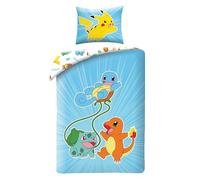 Pokémon Evolución Funda Nórdica Cama 90 140x200 + Funda Almohada Pikachu