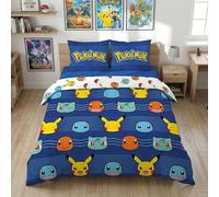 Pokémon Funda Nórdica Cama 150 240x220 + 2 Fundas Pikachu Reversible
