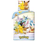 Pokémon Funda Nórdica Cama 90 140x200 + Funda Almohada 70x90 100% Algodón