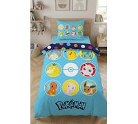 Pokémon Funda Nórdica Cama 90 140x200 + Funda Almohada Pikachu Charmander