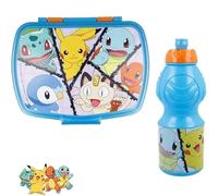 Pokémon - Juego de almuerzo escolar de 2 piezas, fiambrera y botella de plástico para niños y niños, merienda Launch Box - Pikachu