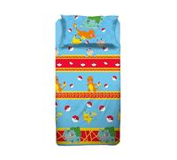 Pokemon - Juego de sábanas para Cama Individual de una Plaza, sábana encimera, sábana Bajera con Esquinas, Funda de Almohada, 100% algodón, Producto Oficial