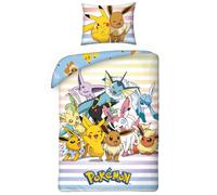 Halantex Funda nórdica Pokémon Cama 90 140x200 con funda almohada 70x90 100% algodón