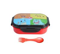 Pokémon Kit de Almuerzo, Porta Alimentos Infantil para Colegio, Incluye Fiambrera Sandwichera y Cubierto Tenedor, Porta Merienda Reutilizable para Niños