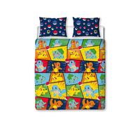 Pokemon Set Funda Edredón Matrimonio Retro Niños Azul Múltiple 2 IN 1 Diseños GB