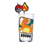 Pokémon vaso tumbler con pajitas glurak 480 ml