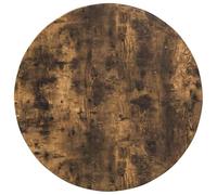 pokgdf Mesa de jardín minimalista de madera en roble ahumado, mesa redonda para fiestas en el jardín, moderna, 80 x 80 cm, para exteriores con superficie fija, redonda