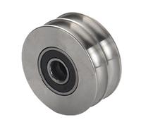 Polea de acero inoxidable de doble ranura de 200 kg de capacidad de carga para aplicaciones industriales, doble ranura para cable, bloque de polea fija
