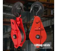 Polea de elevación de 0.5-3T, polea de gancho para grúa, polea de elevación de rueda única, polea de hierro con anillo de cadena abierta para electricidad, accesorios para grúas 1T