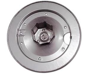 Polea de persiana para rodillo recogedor en metal modelo liso - Ideal para persianas enrollables - Medida 220 mm