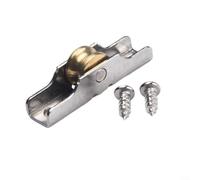 Polea deslizante de acero inoxidable de 7 mm, rueda lisa (ranura única de | Acero inoxidable de 7 mm, rodamiento suave, resistente a la corrosión, ideal para persianas, puertas de cristal