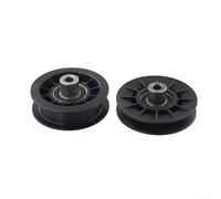 Polea tensora plana 532194326 532194327 Reemplazo para tractor de césped correa de transmisión para sistema para piezas de cortacésped de giro cero, plástico negro, paquete de 2