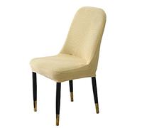 Poliéster Jacquard Curvado Fundas para Sillas de Comedor Resistente al Desgaste Antideslizante Fundas Sillas Comedor Estiramiento Lavable para Cocina Restaurante hogar -Amarillo-Set of 4