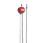 Polipasto Eléctrico Polipasto de cadena manual, 1 tonelada de capacidad, elevación de 6M, mano de acero al manganeso G80 resistente para muelle de fábrica de garaje, rojo