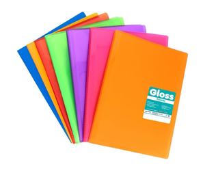 Poliplas Carpeta de Fundas Grafoplas PP Flexible Poliplas Gloss con 20 Fundas Surtidas, Caja de 12