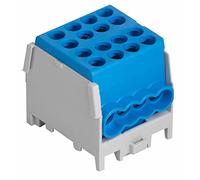 Pollmann HLAK 25-1/6 M2 Borne de Derivación Principal, 1 Pin, Color Azul
