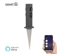 Polly toma de jardín pilar con pica de tierra para exterior IP44 3 vías Smart