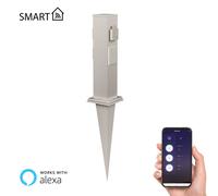 Polly toma de jardín pilar con pica de tierra para exterior IP44 3 vías Smart