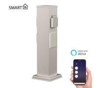 POLLY toma de jardín pilar para exterior IP44 Smart Home WLAN Alexa 3 vías