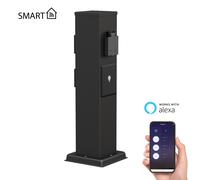 POLLY toma de jardín pilar para exterior IP44 Smart Home WLAN Alexa 3 vías