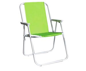 Poltrona relax sedia sdraio pieghevole in alluminio colore verde