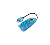 POLY POOL - PP0749S Toma Multitoma Compacta 4 Tomas Bivalentes - Multitoma eléctrica con 2 tomas pequeñas y 2 tomas P30 - Regleta con Interruptor y Protección Pararrayos