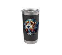 Polygon Art Petit Basset Griffon Vendéen PBGV Vaso térmico de acero inoxidable de doble pared