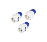 POLYPOOL PP0642.3 Adaptador industrial triple con Clavija IEC309, 2 tomas de uso civil bivalentes y Toma Schuko -Kit de 3 adaptadores