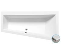 Polysan - Bañera asimétrica Andra Slim R, 170x90x45 cm, blanca 81511S