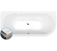 Polysan - Bañera asimétrica Viva Slim L, 175x80x47 cm, blanca 70119S