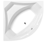 Polysan - Bañera de esquina ROSANA, 140x140x49 cm, blanca 64119