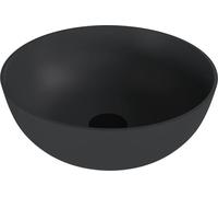 Polysan. Bañera redonda, lavabo de encastrar, resina sintáctica, diámetro: 39 cm, color antracita mate
