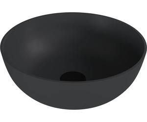Polysan. Bañera redonda, lavabo de encastrar, resina sintáctica, diámetro: 39 cm, color antracita mate