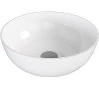 Polysan. Bañera redonda, lavabo de encastrar, resina sintáctica, diámetro: 39 cm, color blanco