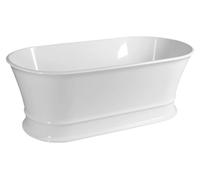 Polysan DELONIX: Bañera independiente de mármol artificial, 170x84x61,5 cm, color blanco
