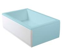 Polysan, faldón delantero para inodoro, modelo "DEEP PLAIN", lado izquierdo, 110x36 cm, color blanco
