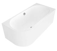 Polysan Monolith - Bañera asimétrica Viva R, 170x75x60 cm, diseño de derecha, blanco 78119M